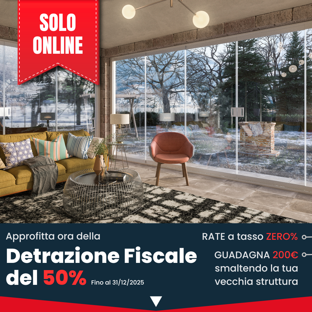 Vetrate Panoramiche Arquati: sconto infattura 50% fino al 31 dicembre 2025